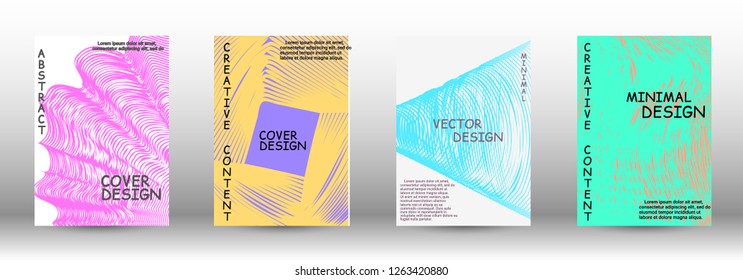 Cover design. Wave lines.Striped background. Trendy geometric patterns. EPS10 Vector Design.