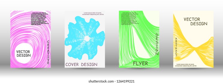 Cover design. Wave lines.Striped background. Trendy geometric patterns. EPS10 Vector Design.