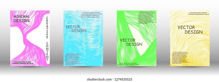 Cover design. Wave lines.Striped background. Trendy geometric patterns. EPS10 Vector Design.