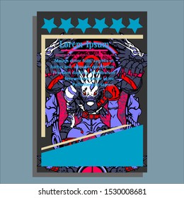 Cover design with wolf illustration