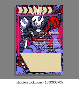 Cover design with wolf illustration