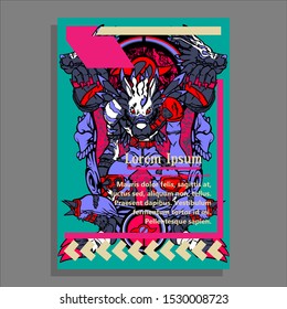Cover design with wolf illustration