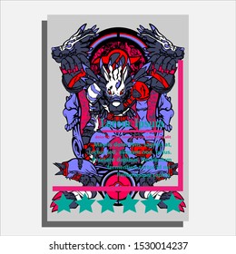 Cover design with wolf illustration