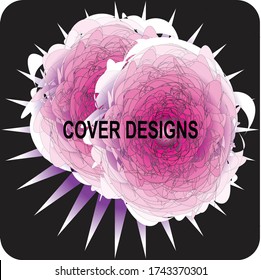 diseños de portada flores, ilustración vectorial