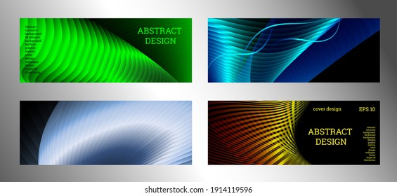 Diseño de portada. Bandas con revestimiento metálico de color, gradiente. Fondo creativo, fondo de pantalla, portada de la revista. vector EPS