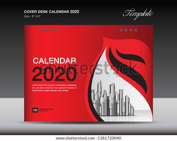 Cover Desk Calendar 2020 Design Flyer Stock Vector Royalty Free