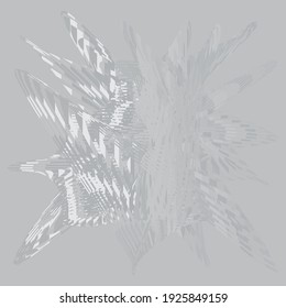 Cover Detailed Irregular Geometrical Water Vector Print. Unique Flow Music Design Art. Dynamic Underground Gradient Blot Stripes Brush Stroke. Lines Mesh Electronic Shape Abstract Backdrop.