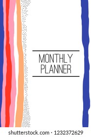 Cover for diary, planner. Abstract background. Digital design. Vector