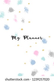 Cover for diary, planner. Abstract background. Digital design. Vector