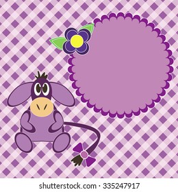 Cover with a donkey and a place for inscriptions vector