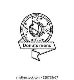 Cover donuts menu. Vector illustration