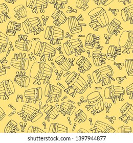 cover of drums image, doodle