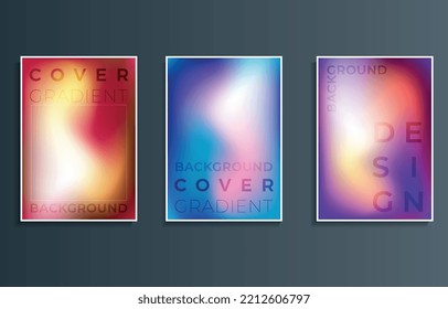 cover elegant color gradient vector design. abstract background mesh style set eps file