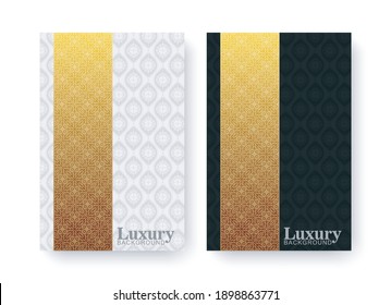 Cover des eleganten Musters in goldener Farbe