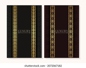 Cover des eleganten Musters in goldener Farbe