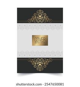 Cover aus elegantem Motiv in goldener Farbe