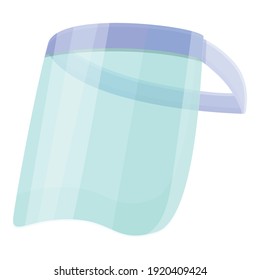 Cover face shield icon. Cartoon of cover face shield vector icon for web design isolated on white background