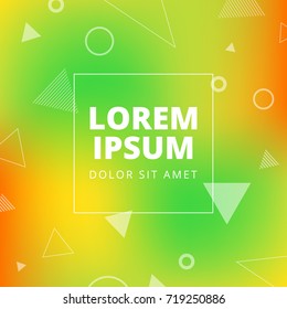 Cover with flat geometric colorful vector background. Can be used for brochures, posters, cards, flyers, banners. Trendy design. EPS 10