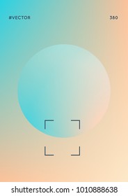 Cover fluid with round shapes. Gradient circles on holographic background. Modern hipster template for placards, banners, flyers, report, brochure. Minimal cover fluid in vibrant neon colors.