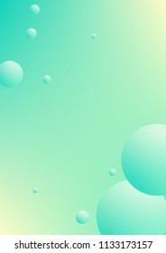 Cover fluid with round shapes. Gradient circles on holographic background. Modern hipster template for placards, banners, flyers, report, brochure. Minimal cover fluid in vibrant neon colors.