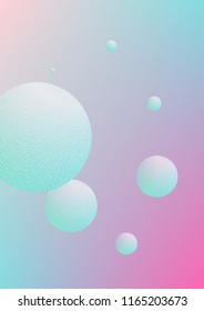Cover fluid with round shapes. Gradient circles on holographic background. Modern hipster template for placards, banners, flyers, report, brochure. Minimal cover fluid in vibrant neon colors.