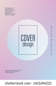 Cover fluid with round shapes. Gradient circles on holographic background. Modern hipster template for placards, banners, flyers, report, brochure. Minimal cover fluid in vibrant neon colors.