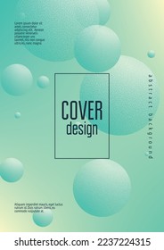 Cover fluid with round shapes. Gradient circles on holographic background. Modern hipster template for placards, banners, flyers, report, brochure. Minimal cover fluid in vibrant neon colors.