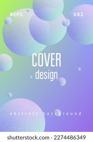 Cubra el fluido con formas redondeadas. círculos degradados sobre fondo holográfico. Plantilla moderna de hipster para carteles, pancartas, volantes, reportes, folletos. Líquido mínimo de cobertura en colores vibrantes de neón.