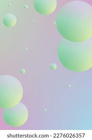 Cover fluid with round shapes. Gradient circles on holographic background. Modern hipster template for placards, banners, flyers, report, brochure. Minimal cover fluid in vibrant neon colors.