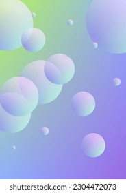 Cubra el fluido con formas redondeadas. círculos degradados sobre fondo holográfico. Plantilla moderna de hipster para carteles, pancartas, volantes, reportes, folletos. Líquido mínimo de cobertura en colores vibrantes de neón.