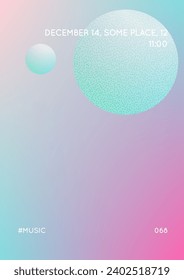 Cover fluid with round shapes. Gradient circles on holographic background. Modern hipster template for placards, banners, flyers, report, brochure. Minimal cover fluid in vibrant neon colors.