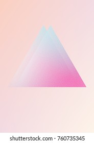 Cover fluid with triangle shapes. Gradient triangles on holographic background. Modern hipster template for placards, banners, flyers, report, brochure. Minimal cover fluid in vibrant neon colors.