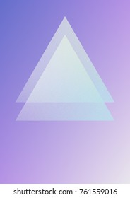 Cover fluid with triangle shapes. Gradient triangles on holographic background. Modern hipster template for placards, banners, flyers, report, brochure. Minimal cover fluid in vibrant neon colors.