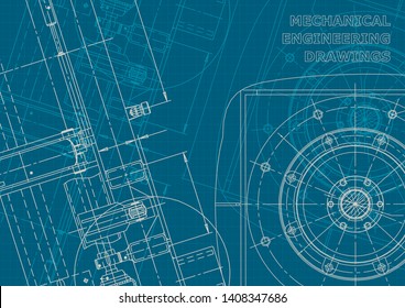 Cover, flyer, banner, background. Engineering drawing, technical documentation