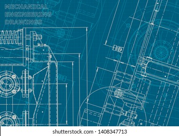 Cover, flyer, banner, background. Engineering drawing, technical documentation