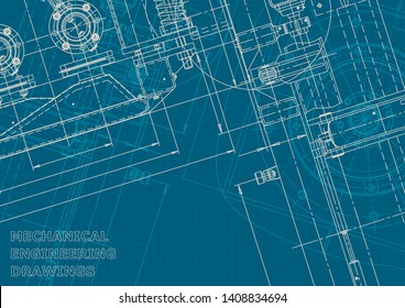 Cover, flyer, banner, background. Engineering drawing, technical documentation