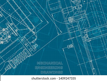 Cover, flyer, banner, background. Engineering drawing, technical documentation