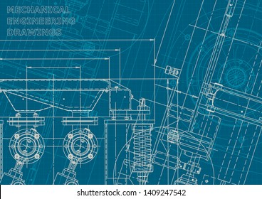 Cover, flyer, banner, background. Engineering drawing, technical documentation