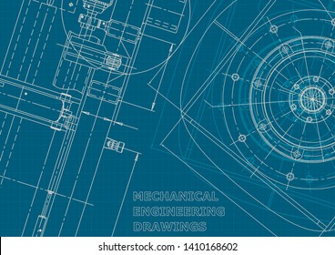 Cover, flyer, banner, background. Engineering drawing, technical documentation