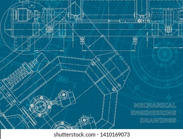 Cover, flyer, banner, background. Engineering drawing, technical documentation