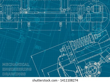 Cover, flyer, banner, background. Engineering drawing, technical documentation