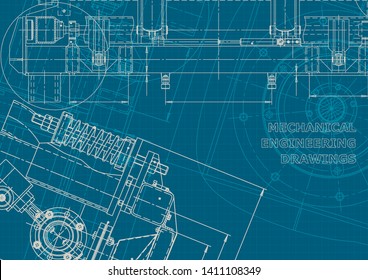 Cover, flyer, banner, background. Engineering drawing, technical documentation