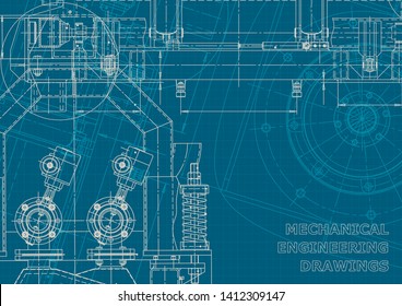 Cover Flyer Banner Background Engineering Drawing Stock Vector (Royalty ...