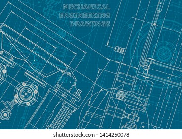 Cover, flyer, banner, background. Engineering drawing, technical documentation