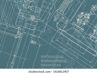 Cover, flyer, banner, background. Engineering drawing, technical documentation