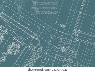 Cover, flyer, banner, background. Engineering drawing, technical documentation