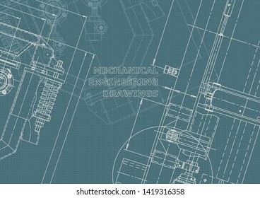 Cover, flyer, banner, background. Engineering drawing, technical documentation