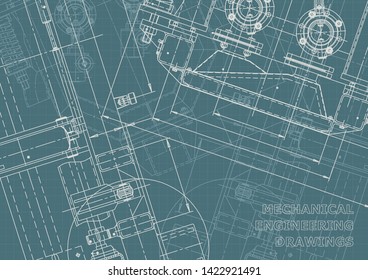 Cover, flyer, banner, background. Engineering drawing, technical documentation