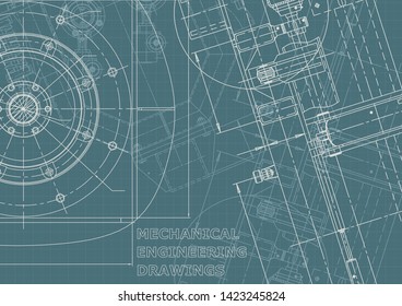 Cover, flyer, banner, background. Engineering drawing, technical documentation