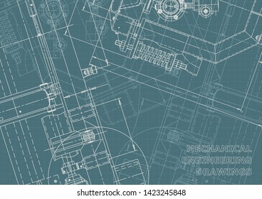 Cover, flyer, banner, background. Engineering drawing, technical documentation